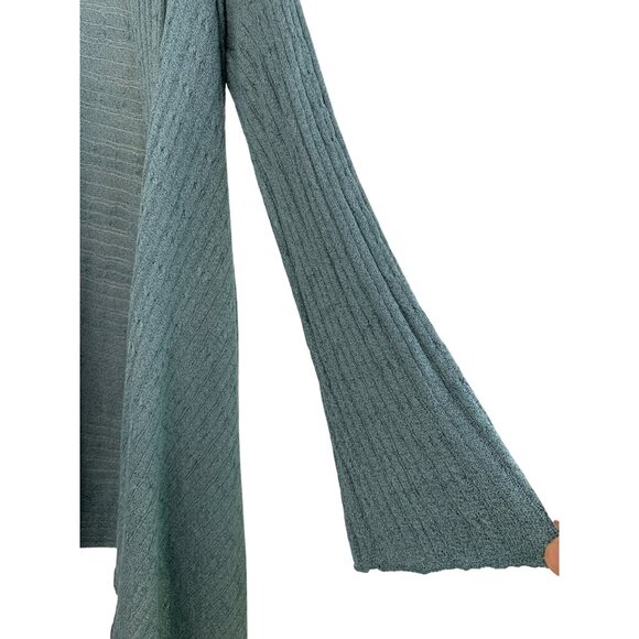 Chicos Shimmer Cable Cardigan Size M Riverwash Drape Open NWT - Picture 5 of 8